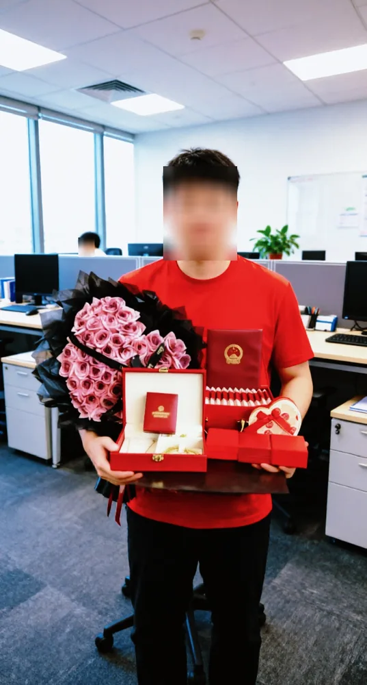 媒团网成功案例 · 成功牵线 · 提亲送花